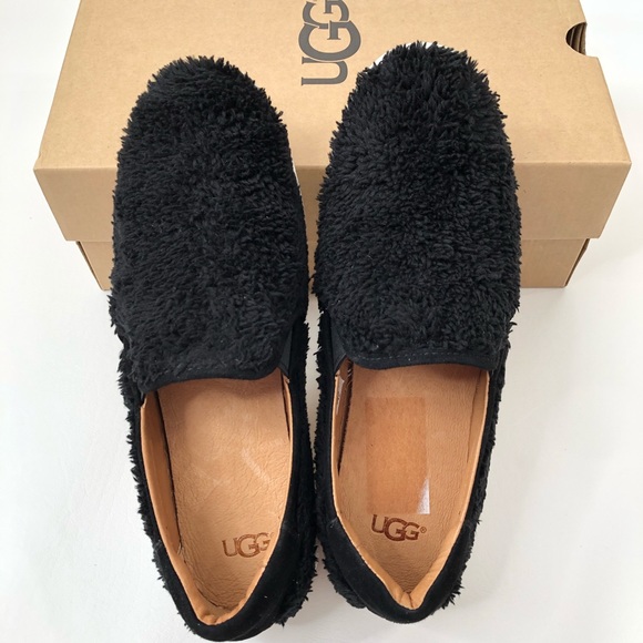 ugg black slip on sneakers